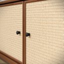 Ver imagem 5 de Rack Sala Rattan 185 cm Nichos para Vinil TV 75 Madeira Castanho Mona Idimex