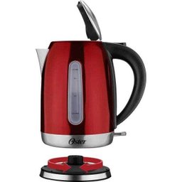 Chaleira Elétrica Oster Vermelha Inox 1,7L OCEL400 1200W 127V - 5 Chaleira Elétrica Oster Vermelha Inox 1,7L OCEL400 1200W 127V - 5