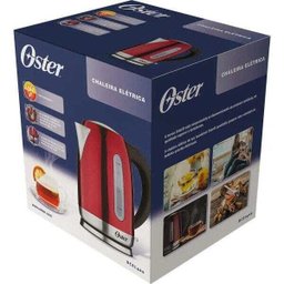 Chaleira Elétrica Oster Vermelha Inox 1,7L OCEL400 1200W 127V - 7 Chaleira Elétrica Oster Vermelha Inox 1,7L OCEL400 1200W 127V - 7