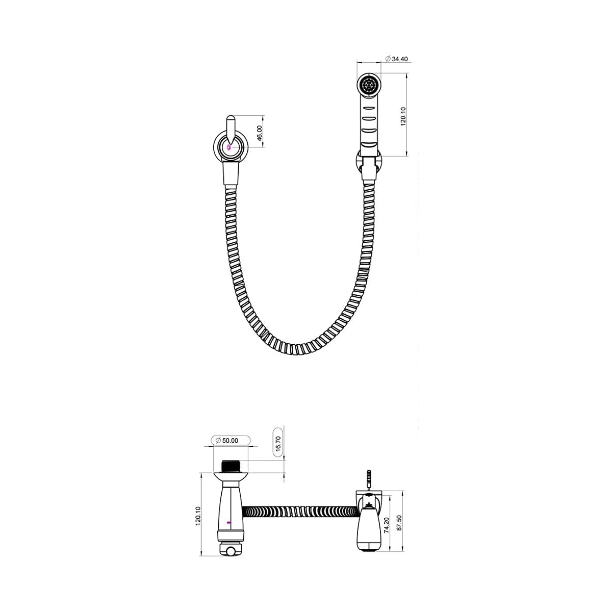Ducha Higiênica Lorenzetti 1984 F31 Pvc Branco - 1