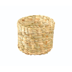 Cachepô Flor Taboa Organizador Fibra Natural Decorativo:pequeno 17x22