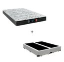 Ver imagem 1 de Cama Box Queen - Tecido Sintético Branco com Colchão Extra Firme D28 - Suporta 80Kg