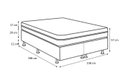 Ver imagem 4 de Cama Box Queen - Tecido Sintético Branco com Colchão Extra Firme D28 - Suporta 80Kg