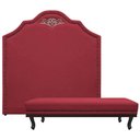 Ver imagem 1 de Kit Cabeceira E Calçadeira Casal P02 140cm Vermelho