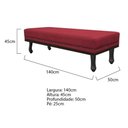 Ver imagem 3 de Kit Cabeceira E Calçadeira Casal P02 140cm Vermelho
