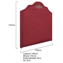 Ver imagem 4 de Kit Cabeceira E Calçadeira Casal P02 140cm Vermelho