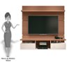 Painel para Tv Livin 1.6 Suspenso com Bancada - Hb Moveis Hb Móveis Nature/off White - 3