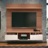 Painel para Tv Livin 1.6 Suspenso com Bancada - Hb Moveis Hb Móveis Nature/off White - 2