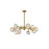 Lustre Dourado Cristal com 12 Globos Lapidados Adn - 1