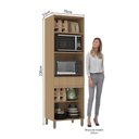 Ver imagem 2 de Torre Quente Modulado 70cm 2 Nichos 1 Gaveta 4 Portas Slim Luciane