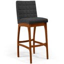 Ver imagem 3 de Kit 02 Banquetas Altas Para Cozinha Sala De Jantar Fixa Mila L02 Bouclê Preto - Lyam Decor