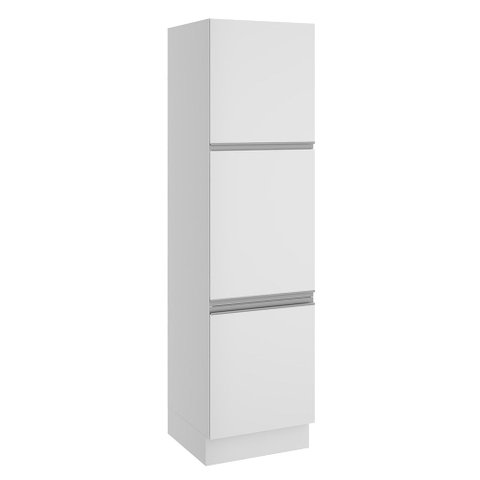 Paneleiro Madesa Glamy 60 cm 3 Portas Branco Cor:Branco