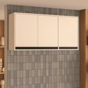 Ver imagem 1 de Armário Aéreo 3 Portas 120cm Koya Creme Politorno Móveis