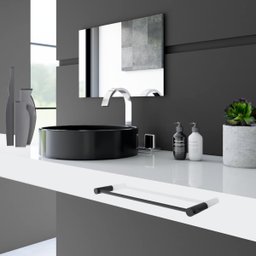 Porta Toalha de Lavabo para Banheiro Orion Suporte Preto 1030040or - 3