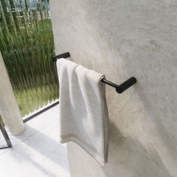 Porta Toalha de Lavabo para Banheiro Orion Suporte Preto 1030040or - 4