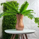 Ver imagem 2 de Vaso centro de mesa cobre moderno com Samambaia artificial