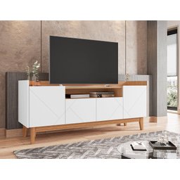 Rack Sala Adria para TV até 60 Polegadas c/ Pés de Madeira - 3