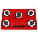 Ver imagem 2 de Fogão Cooktop 5 Bocas Vermelho + Forno de Eletrico 48 Litros 127v