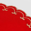 Ver imagem 2 de Jogo de Guardanapos Sousplat Americano 12 Peças Bordado Decorativo Sparta Vermelho 100% Poliéster