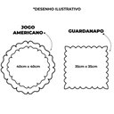 Ver imagem 3 de Jogo de Guardanapos Sousplat Americano 12 Peças Bordado Decorativo Sparta Vermelho 100% Poliéster