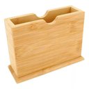 Ver imagem 1 de Porta Guardanapo Retangular em Bambu 14,5x5,3x10,3