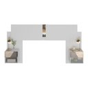 Ver imagem 2 de Cabeceira Casal/Queen com Espelhos e 2 Mesas de Cabeceira 232cm Multimóveis MP4324