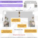 Ver imagem 3 de Cabeceira Casal/Queen com Espelhos e 2 Mesas de Cabeceira 232cm Multimóveis MP4324