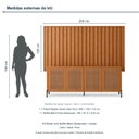 Ver imagem 3 de Kit Smart com Buffet Bend Sextavado Principal Incolar Cedro Metal Preto