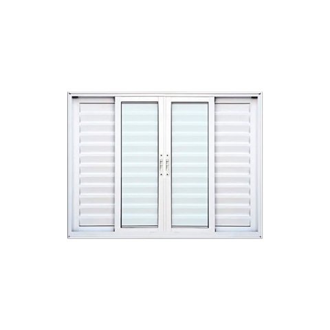 Veneziana 6 Folhas de Correr Alumínio Branco 120x150 Linha 25