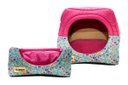 Ver imagem 4 de Cama Iglu e Toca para Cachorro Luppet Luxo Rosa Borboleta - G