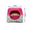 Cama Iglu e Toca Para Cachorro Luppet Luxo Rosa Borboleta - G - 2