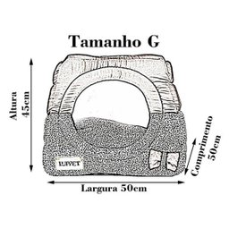 Cama Iglu e Toca Para Cachorro Luppet Petroleo Super Luxo - G - 5