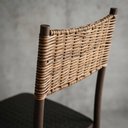 Ver imagem 3 de Kit 4 Cadeiras Atlanta Corino Tempest Preto e Rattan Carvalho Tubo Marrom Cafe