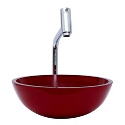 Cuba Redonda De Vidro 30X30Cm Vinho Para Banheiro - 2