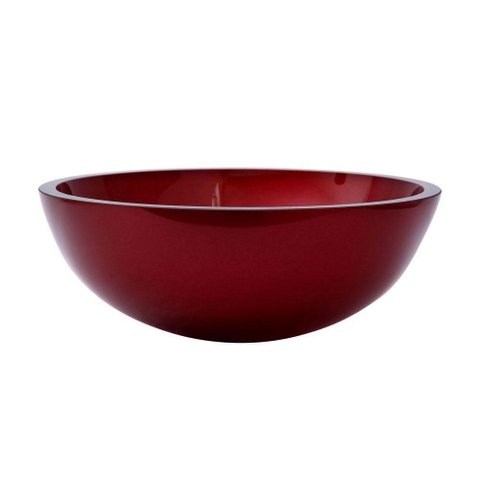 Cuba Redonda de Vidro 30x30cm Vinho para Banheiro