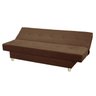 Sofá Cama Reclinável 3 Lugares Xangai Veludo Marrom Café - Meu Estofado Sofá Cama Reclinável 3 Lugar - 4