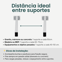 Ver imagem 3 de Suporte Mão Francesa 3 Un 40cm Branco Grapa de Parafusar Parede Granito Pia Banheiro Fixar Mármore