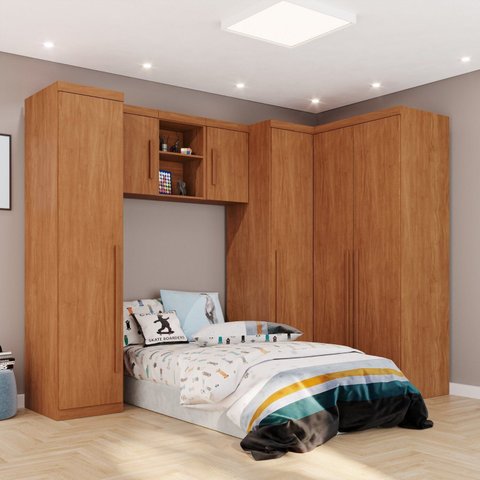 Modulado Quarto Infantil 6 Peças Liz Espresso Móveis Marrom/Cinamomo