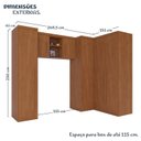 Ver imagem 3 de Modulado Quarto Infantil 6 Peças Liz Espresso Móveis Marrom/Cinamomo