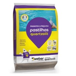 Argamassa Pastilha de Vidro Branca 5kg Quartzolit - 1