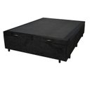 Ver imagem 2 de Base Box Baú Casal Blindado 138x188 Suede Preto Bio Box