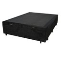 Ver imagem 2 de Base Box Baú Casal Blindado 138x188 Suede Preto Bio Box