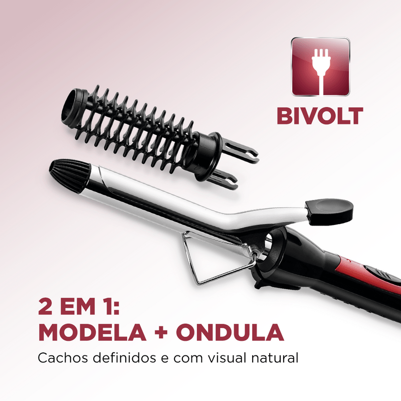 Escova Modeladora Infinity Chrome Mondial Em-06 Bivolt - 2