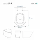 Ver imagem 3 de Assento Sanitário Poliéster Link Branco para vaso Deca Com Ferragem Dourada