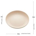 Ver imagem 3 de Jogo 6 Pratos Sobremesa 20cm Lines Lyor Plástico Bambu Sortido Pratinho Mesa Posta Cafeteria Buffet