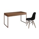Ver imagem 6 de Mesa De Escritório Industrial Malta Amêndoa 137X53Cm Base Cobre Com 1 Cadeira Preta Mad Cor: