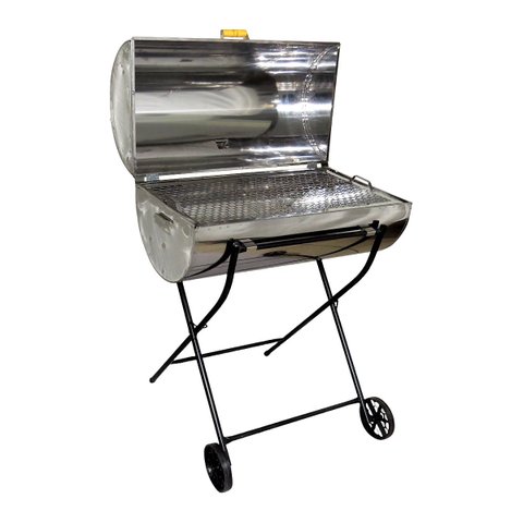 Churrasqueira Brasão Grill Inox Grelha Carrinho 102x70x40cm Ouro Minas