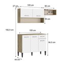 Ver imagem 6 de Armário Cozinha Compacta Arizona Tiny Carraro - Carvalho/branco Carvalho/branco