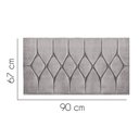 Ver imagem 2 de Painel Estofada Istambul Botão Capitonê 90cm Solteiro para Cama Box Quarto Suede Cinza Claro - Ahazz