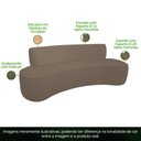 Ver imagem 4 de Sofá Orgânico 03 Lugares 210cm Mônaco Bouclé Marrom - Nexta Casa